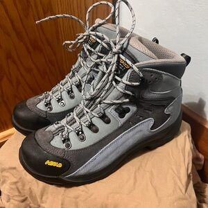 Asolo Gray and Black Women's Hiking Boots